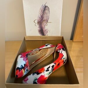 Jessica Simpson, Pink Multicolored Veronica Pumps, Size 8